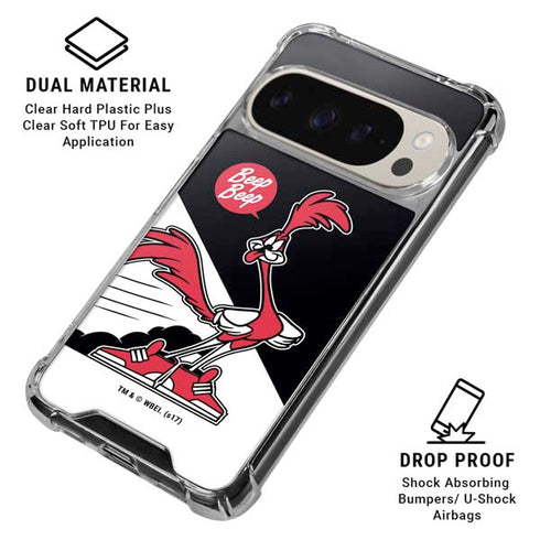 Looney Tunes Retro Road Runner Pixel 9/9 Pro Clear Case